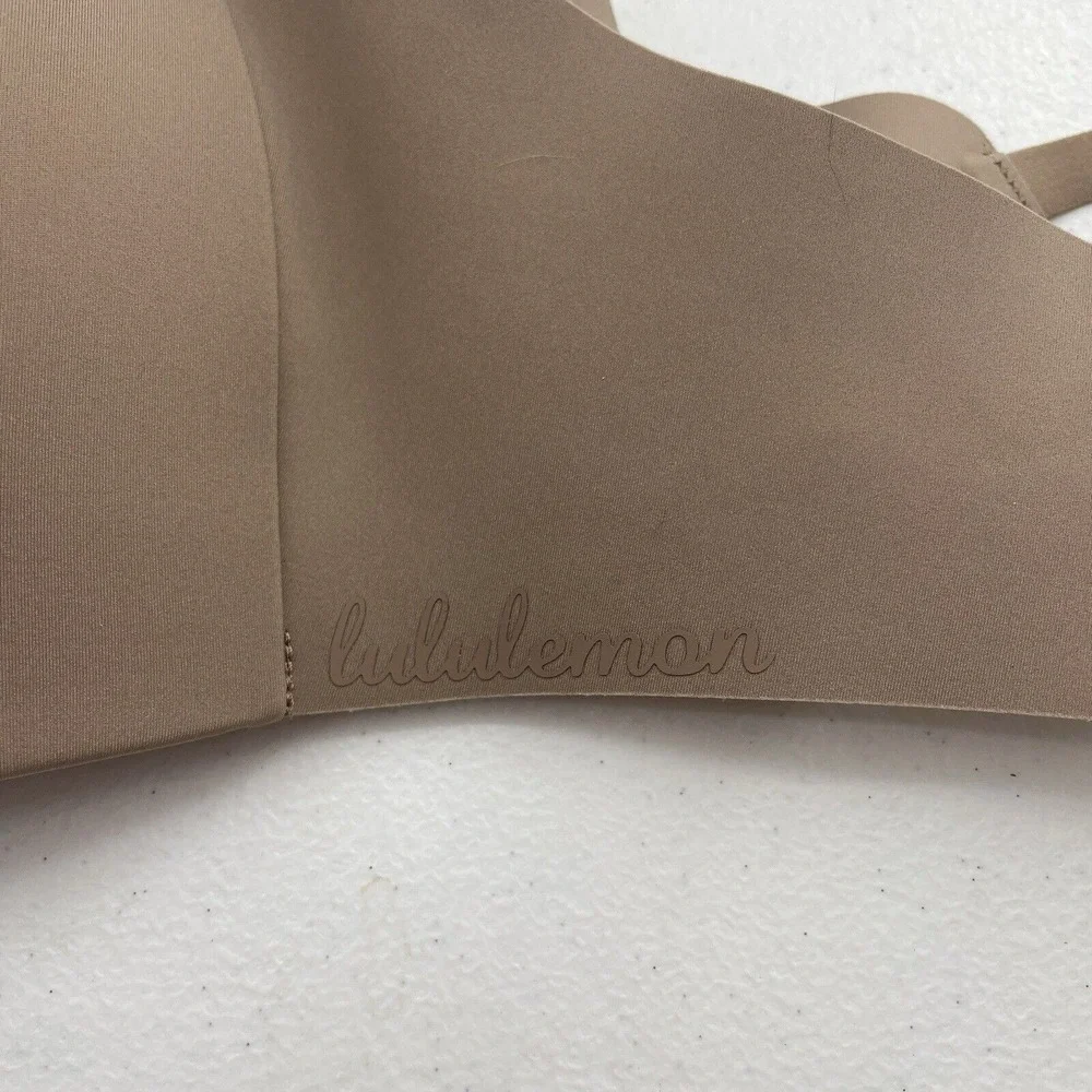 Lululemon Size 32C Bra Take Shape Molded Wireless Uplift Shape Soft Sand Beige